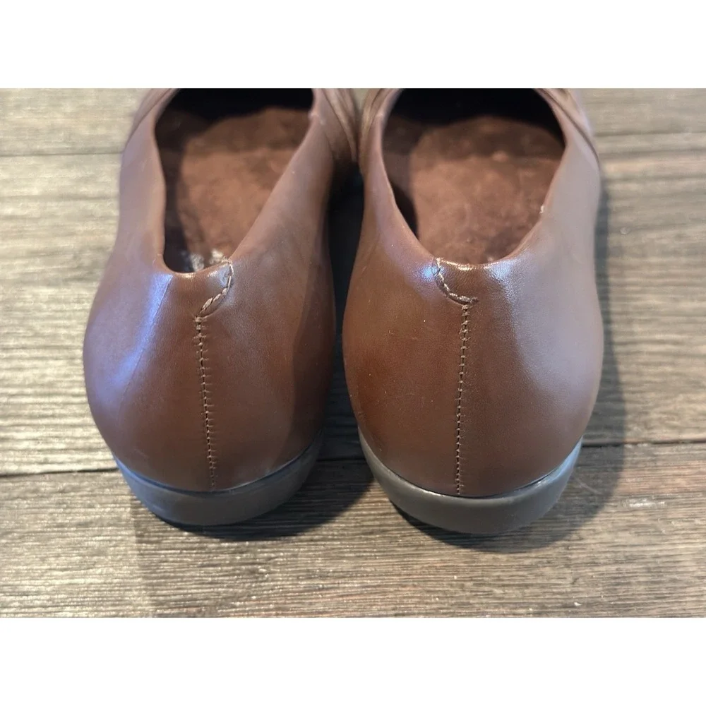 Walking Cradles Casual Flats Tobacco Brown Leather Women's Size 10 Office‎ Work